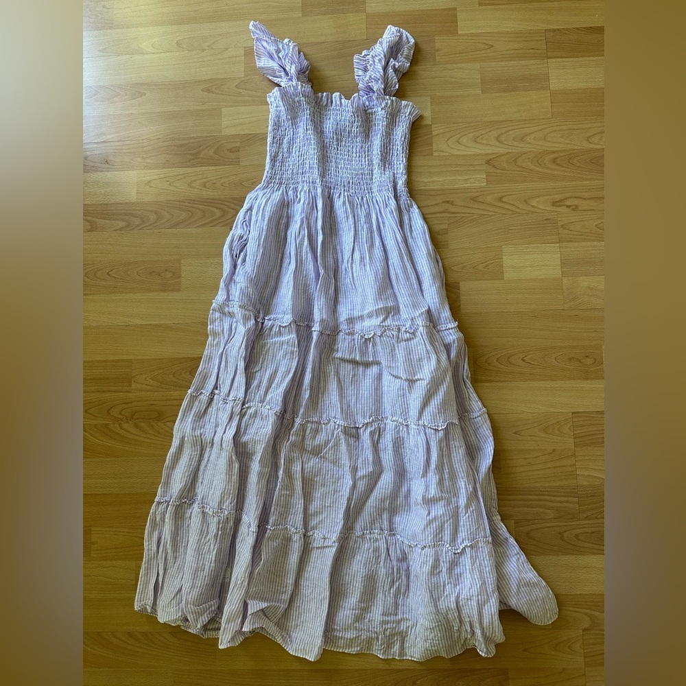 Hill House linen lilac dress